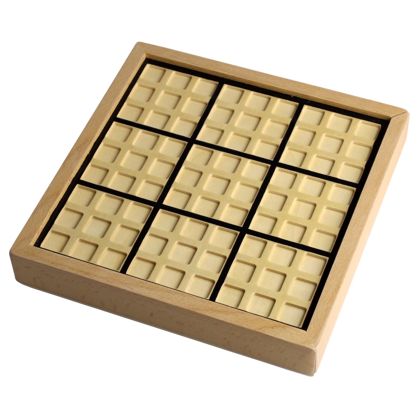 Andux Wooden Sudoku Puzzle Board Game with Drawer SD-02 (Black)
