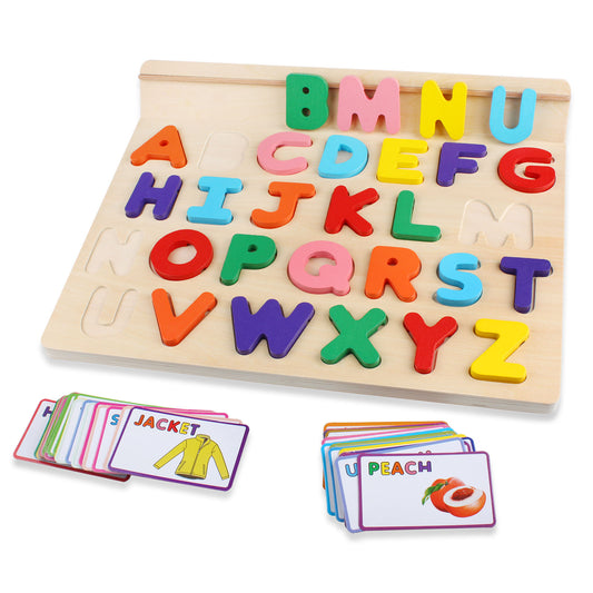 Andux Alphabet Puzzle & Letter Blocks Early Educational  ZMPT-01
