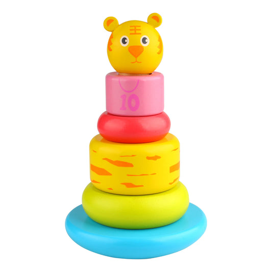 Andux Wooden Rainbow Stacked Toy Montessori Building Block Toys DWDDL-01
