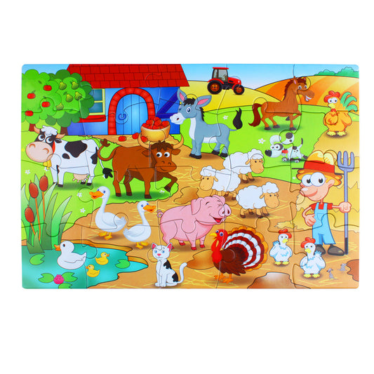 Larcele Kids Puzzle 20 Pieces Wooden Jigsaw Puzzle YZPT-01(8206)