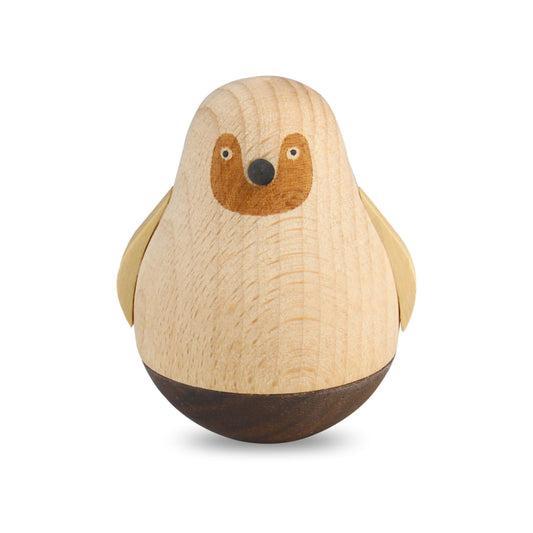 Andux Wooden Roly Poly Desktop Ornaments MZBDW-01 (Penguin)