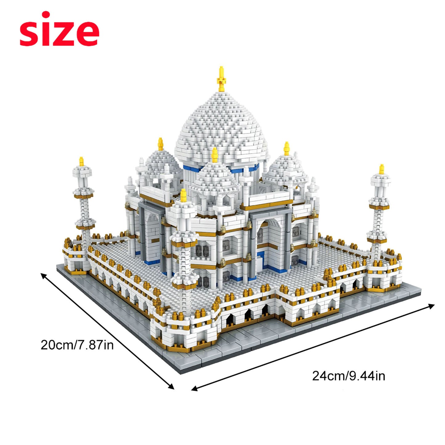 Larcele 3950 Pieces Mini Construction Toy Set KLJM-03 (Taj Mahal, India)