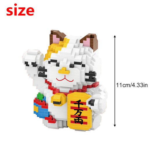 Larcele Building Toy Bricks,1163 Pieces KLJM-02 (Fortune Cat,Model 4569)