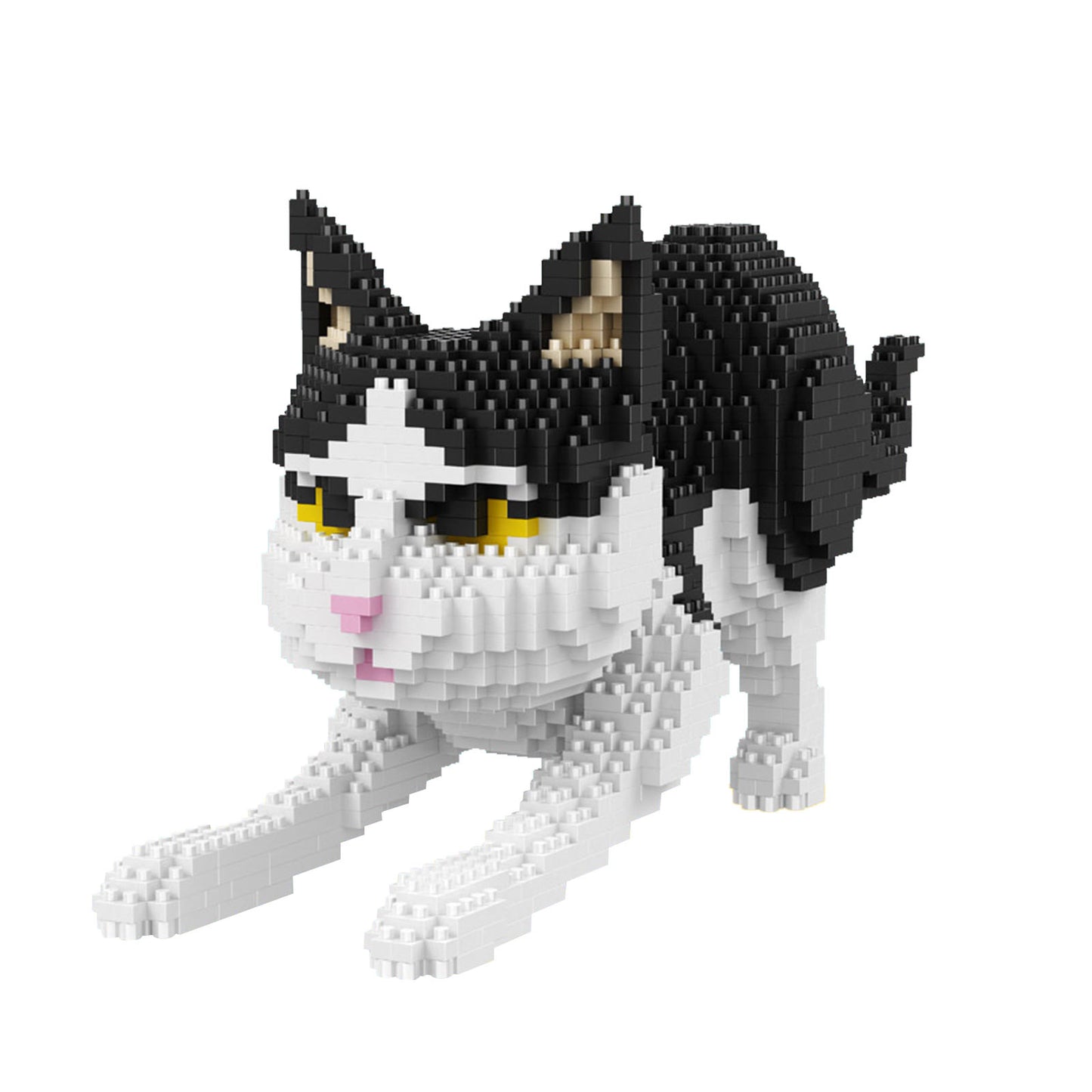 Larcele Building Toy Bricks,1390 Pieces KLJM-05(Black and White Cat)