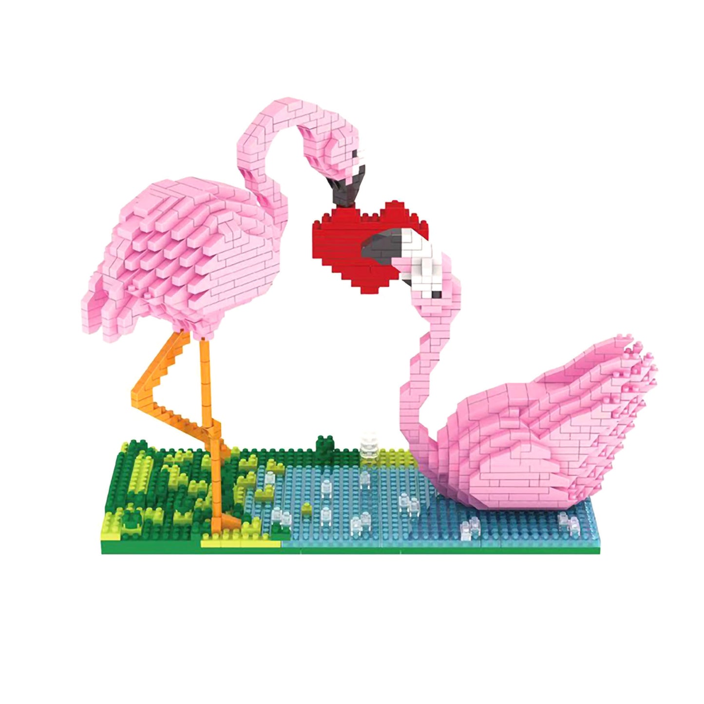 Larcele Building Toy Bricks,1500 Pieces KLJM-02 (Flamingo)