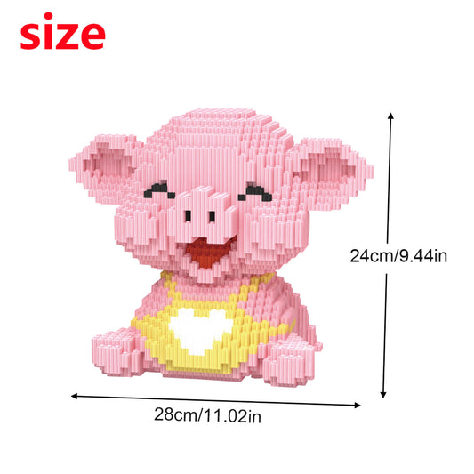 Larcele Building Toy Bricks,2034 Pieces KLJM-02 (Happy Pig)