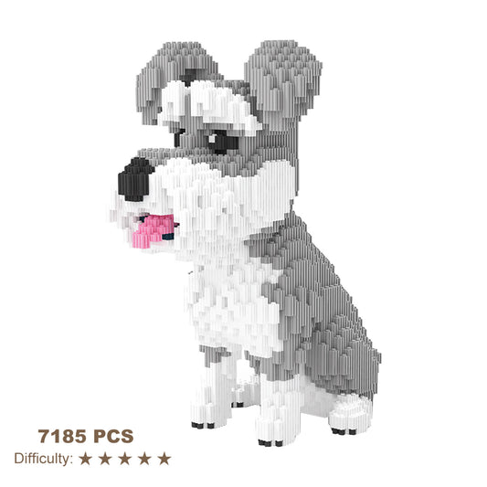Larcele Dog Building Toy Bricks,7185 Pieces KLJM-02 (Big Schnauzer)