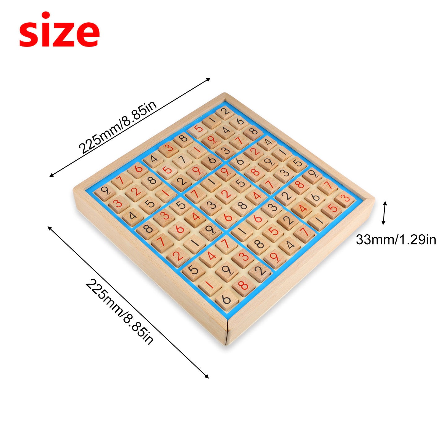 Larcele Wooden Number Puzzles Sudoku Board Games SD-02