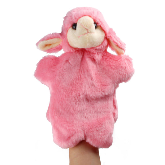 Andux Hand Puppet Soft Stuffed Animal Toy (SO-25 Sheep-Pink)