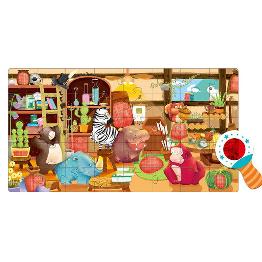 NOOLY 40 Pieces Animal Jigsaw Puzzles Learning Educational Puzzles GSPT-01 (The Missing Hat)