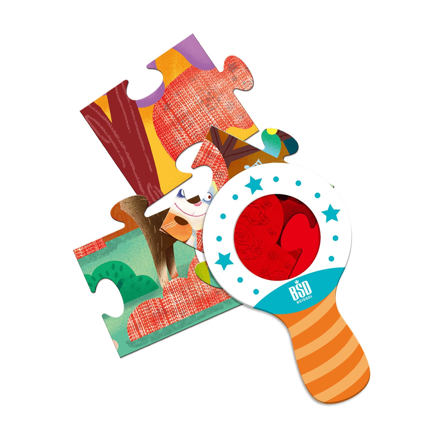 NOOLY 40 Pieces Animal Jigsaw Puzzles Learning Educational Puzzles GSPT-01 (Forest Bonfire Party)