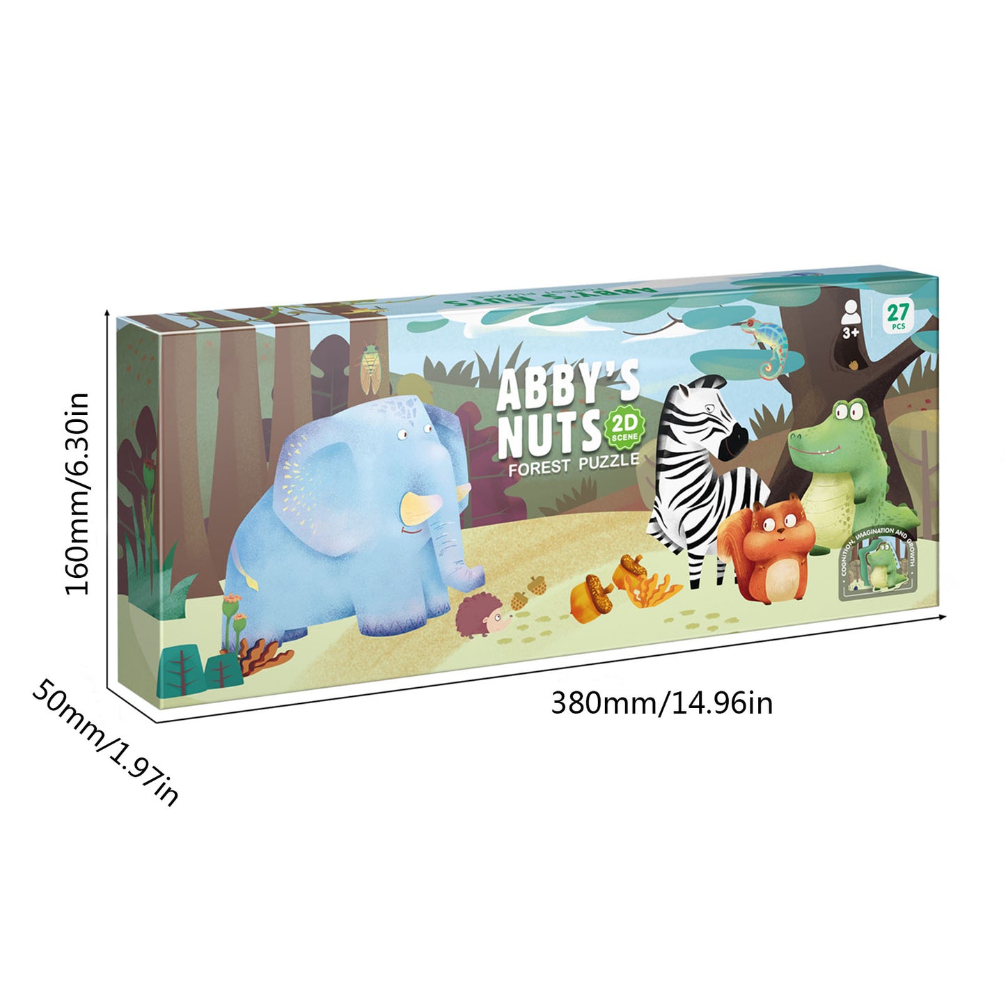 NOOLY 27 Pcs Jigsaw Puzzles,Children Forest Theme Educational Puzzle GSPT-02 (Abby's Nut)