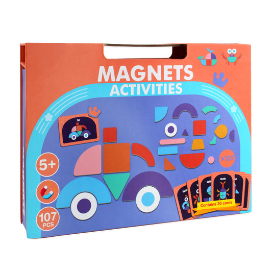 NOOLY Magnetic Jigsaw Puzzles with Storage Case for Kids Age 3+ CLPT-01 (Shape-Level 5)