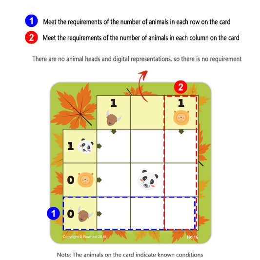 NOOLY Sudoku Puzzle Game Toys, PW0413 (Logic Game-Jungle animal)