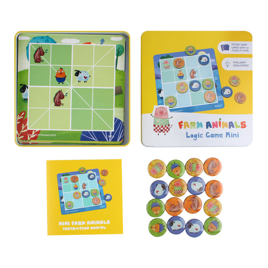 NOOLY Sudoku Puzzle Game Toys, PW0414 (Logic game-Farm animal)