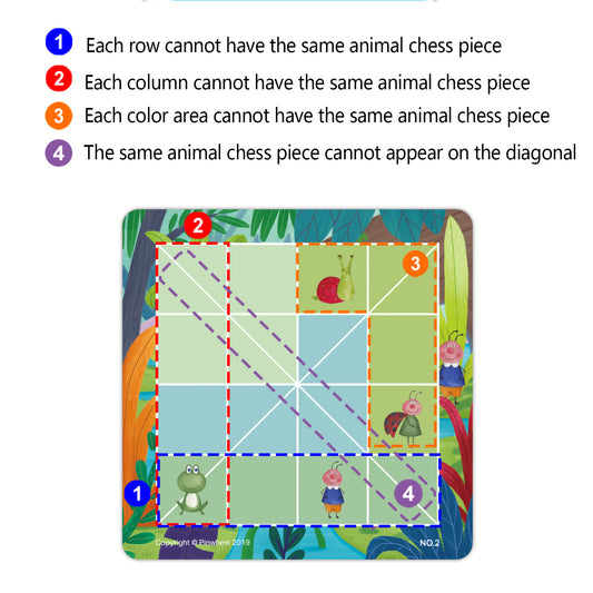 NOOLY Sudoku Puzzle Game Toys,  PW0415 (Logic game-Pond animal)