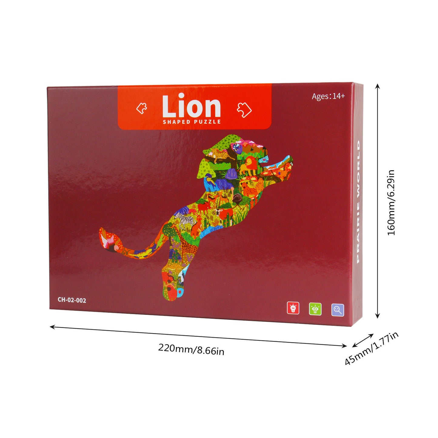 NOOLY 80 Pieces Animal Shaped Jigsaw Puzzles YXPT-01 (Lion)