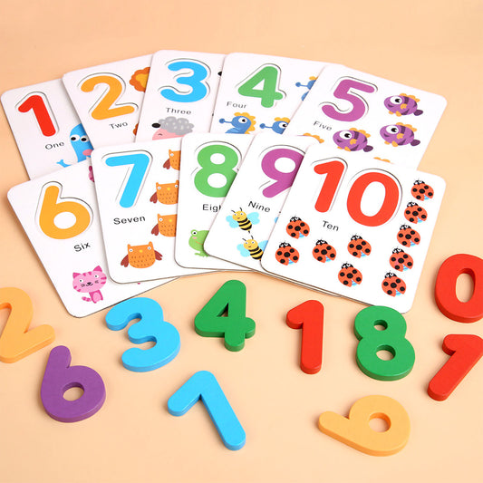 NOOLY Math Flash Cards, Numbers Flash Cards Montessori SZRZ-01