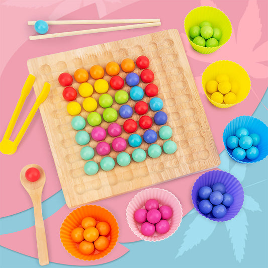 NOOLY Wooden Board Bead Game Educational Montessori Games XXLZY-01