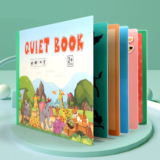 NOOLY Montessori Quiet Book for Cognition Number, Animal and Traffic for 3 Years Old + Boys and Girl ZJS-01 (Animal)