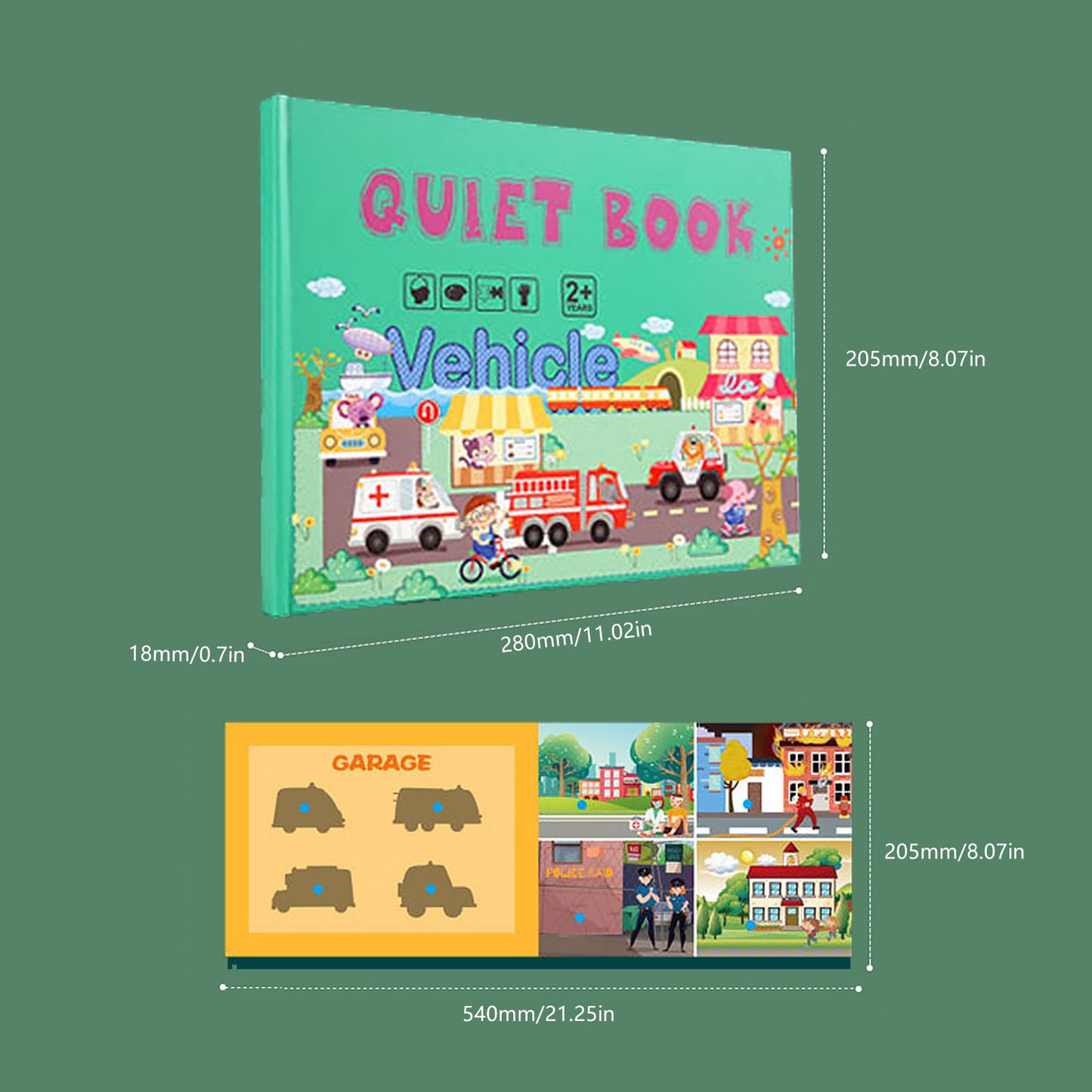 NOOLY Montessori for Cognition Number, Animal and Traffic for 3 Years Old + Boys and Girl ZJS-01 (Traffic)