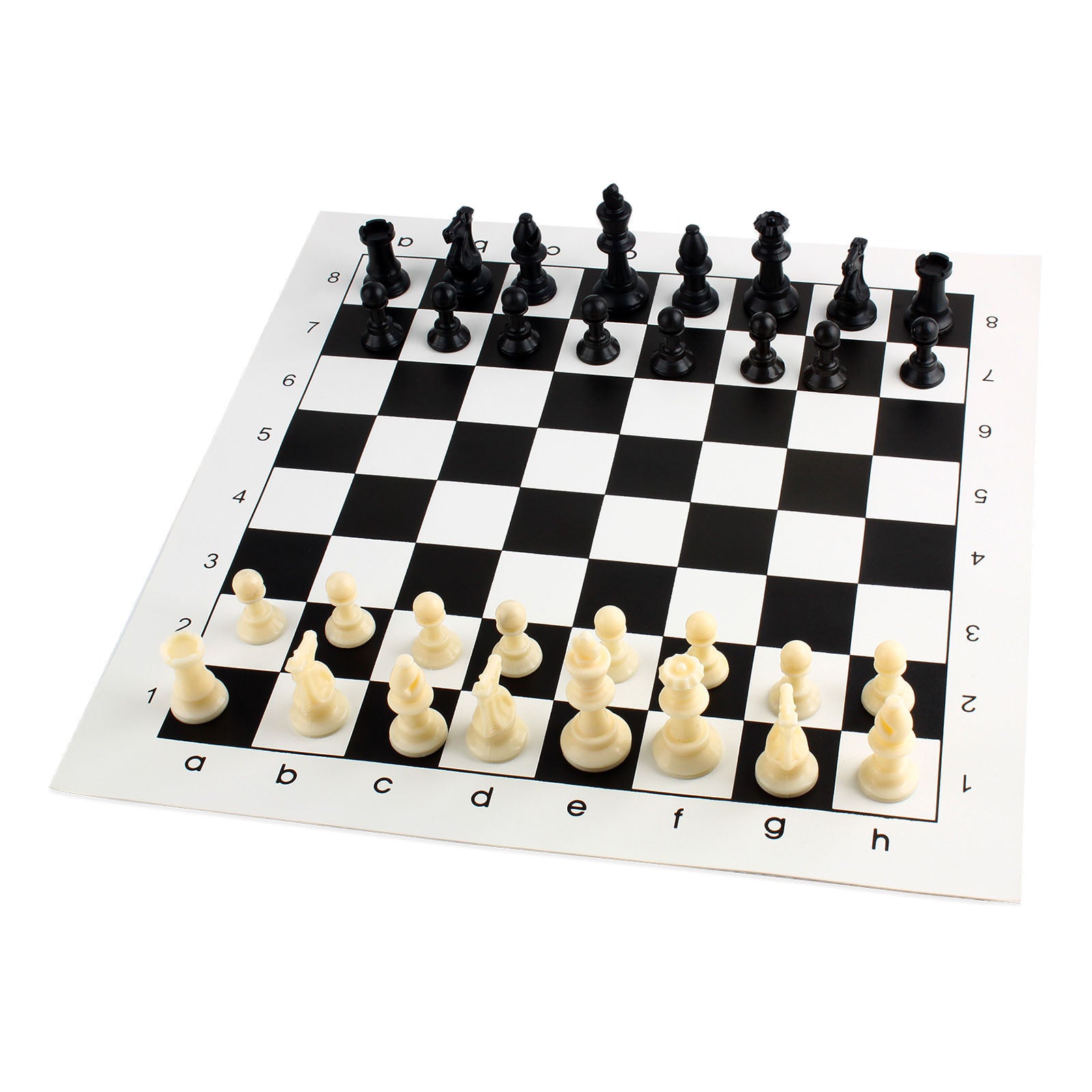 Andux Chess Game Set Chess Pieces and Rollable Board QPXQ-01 (Black ...